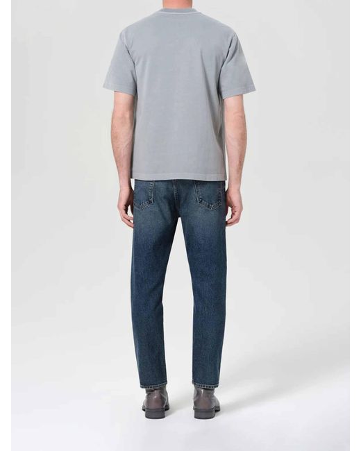 Agolde Blue Curtis Straight Jeans for men