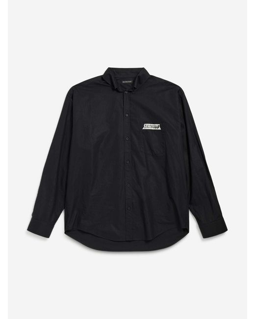 Balenciaga Blue Shirt Masking Tape for men