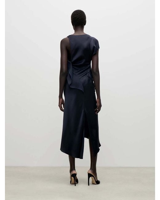 Victoria Beckham Blue Kyra Midi Dress
