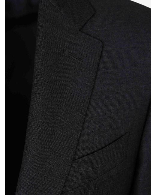 Canali Black Straight Wool Suit for men