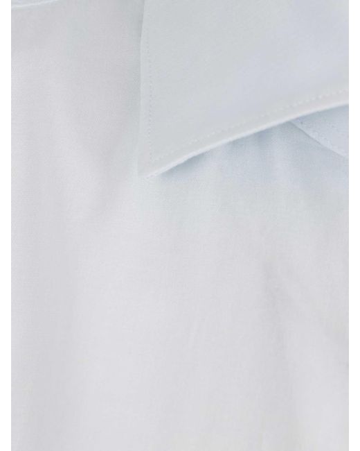 Santa Eulalia White Plain Cotton Shirt for men