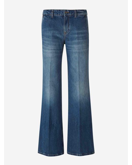 Jeans A Gamba Larga di Victoria Beckham in Blue