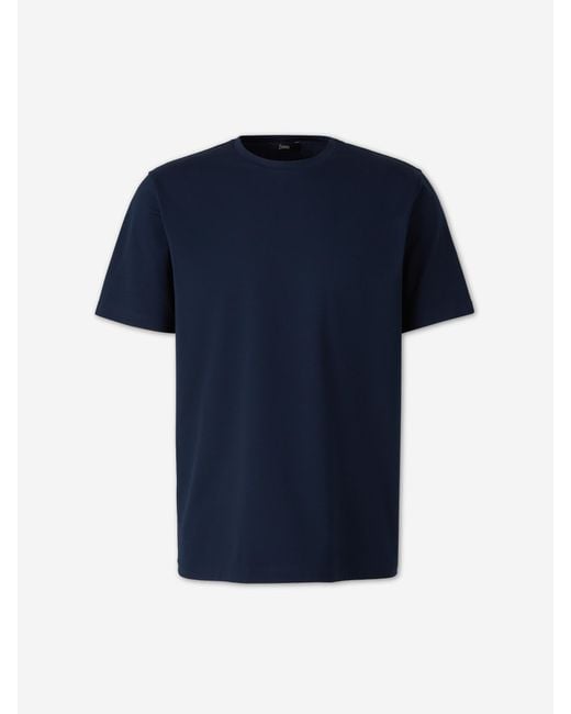 Herno Blue Thin Elastic T-Shirt for men
