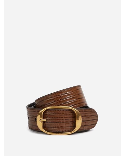 Tom Ford Brown Leather Belt for men