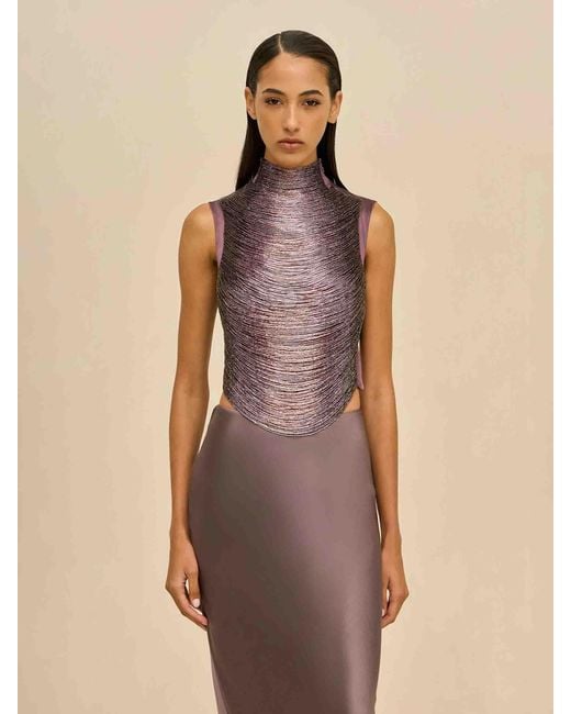Cult Gaia Purple Top Taraji