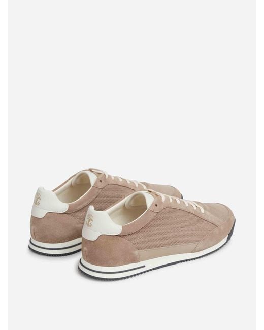 Brunello Cucinelli White Leather Sneakers for men
