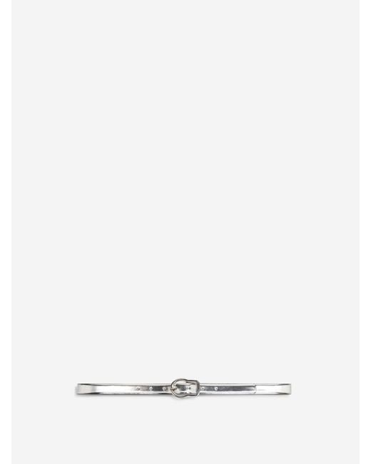 Dorothee Schumacher White Metallic Leather Belt