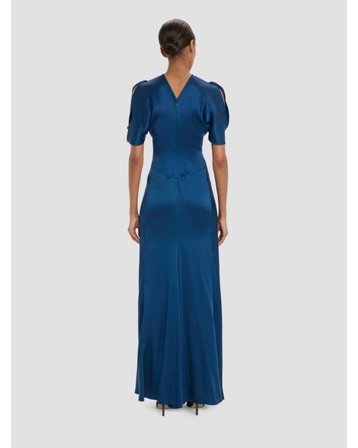 Victoria Beckham Blue Isabella Maxi Dress