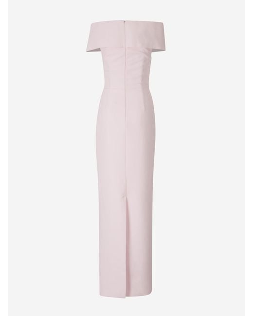 Safiyaa Pink Strukturiertes Maxikleid