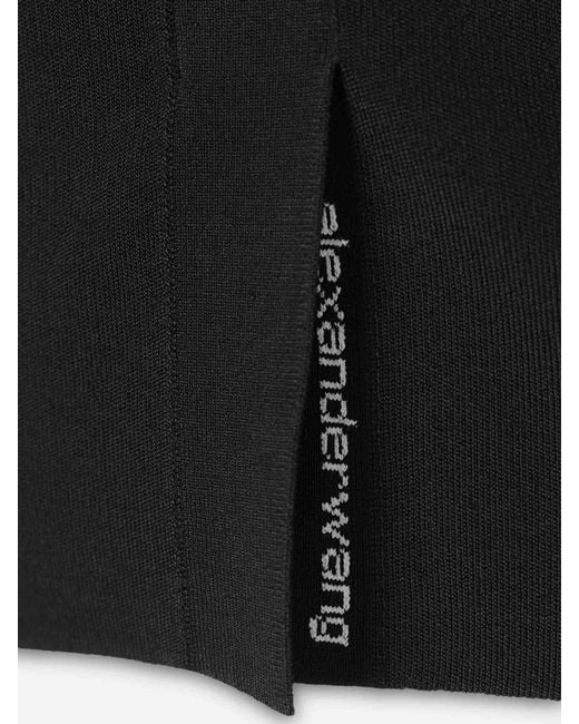 Alexander Wang Blue Fine Jersey With Polo Collar