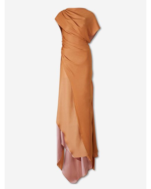 Marmar Halim Multicolor Draped Maxi Dress