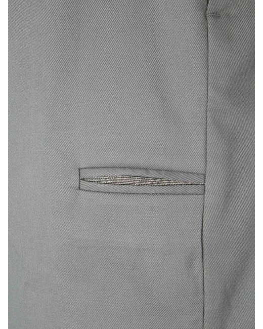 Peserico Gray Satin Dress Pants