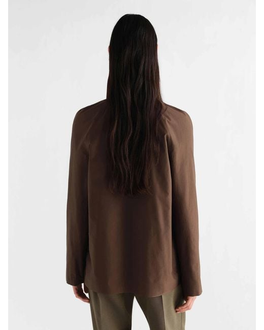 Lemaire Brown Silk Ascot Blouse
