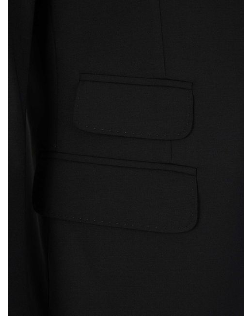 DSquared² Black Plain Wool Suit for men