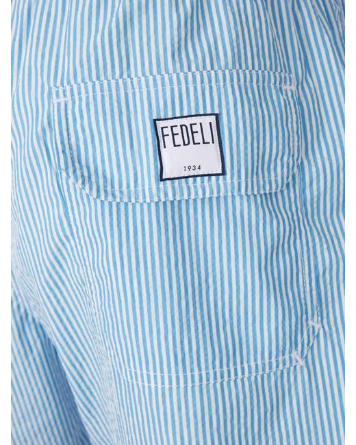 Fedeli Blue Madeira Swimsuit for men