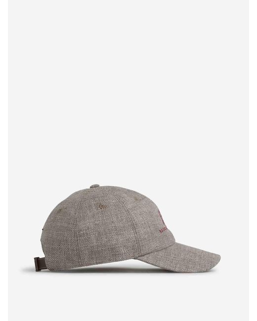 Berretto Da Baseball di Brunello Cucinelli in Gray da Uomo