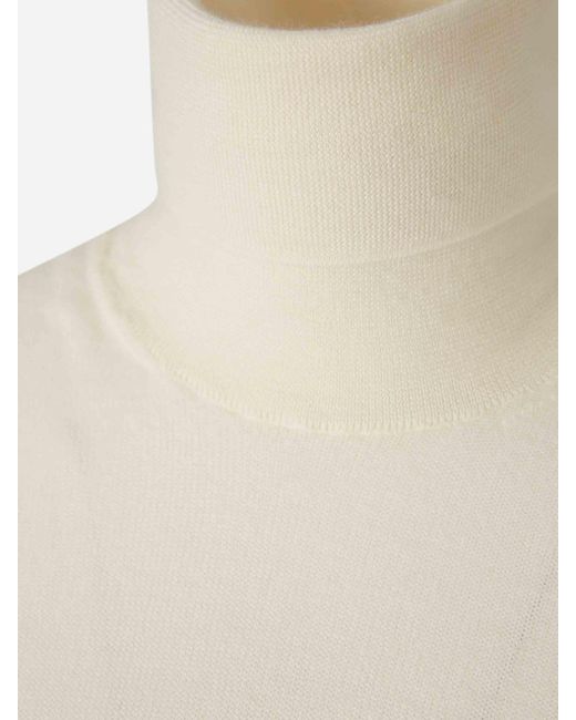 The Row White High Collar Jersey