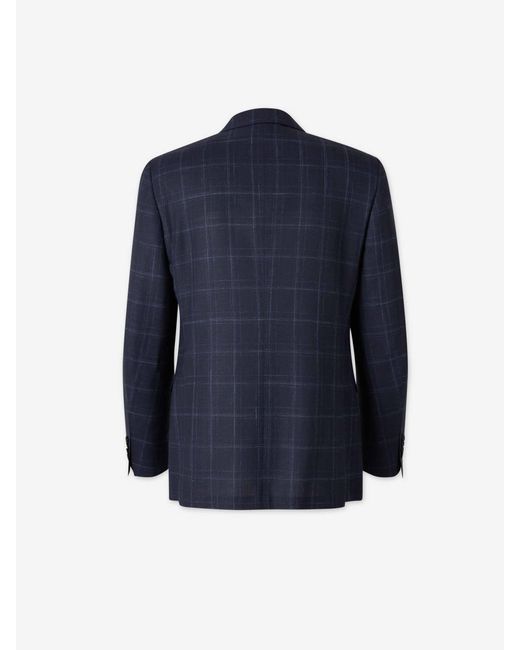 Canali Blue Straight Wool Suit for men