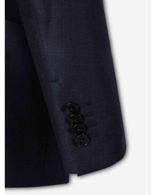 Zegna Blue Straight Wool Suit for men