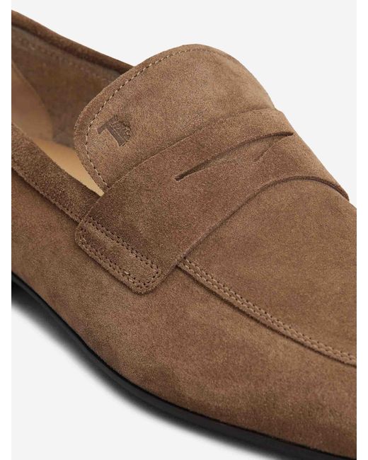 Tod's Mokassins Aus Cuoio-Leder in Brown für Herren