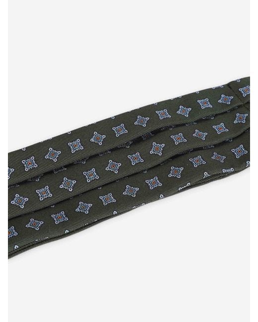 Santa Eulalia Green Silk Ascot Handkerchief for men