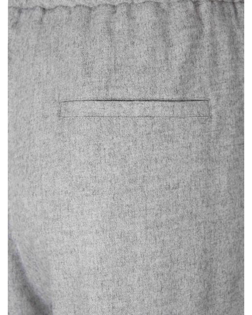 Herno Gray Silk Cashmere Dressy Pants