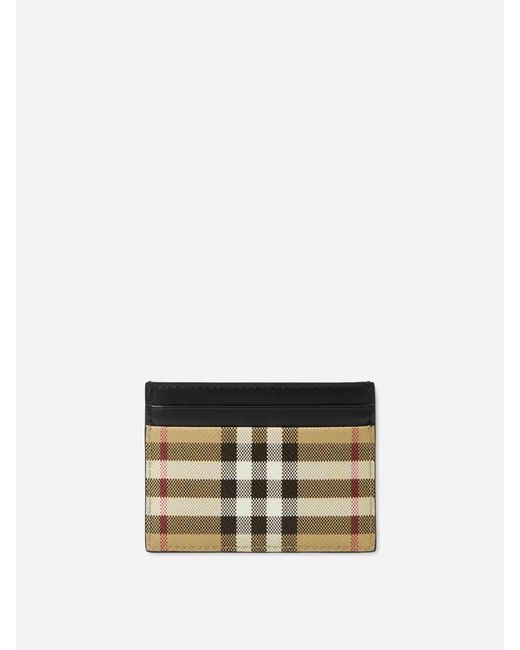 Burberry Natural Check Leather Card Holder for men