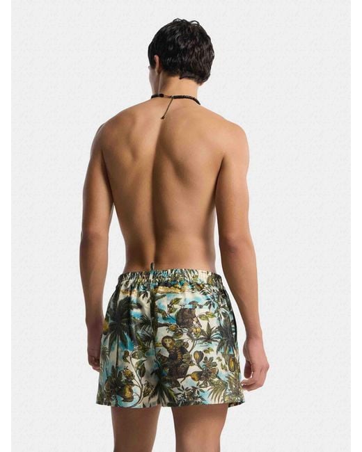 DSquared² Green Monkey Print Bermuda Shorts for men