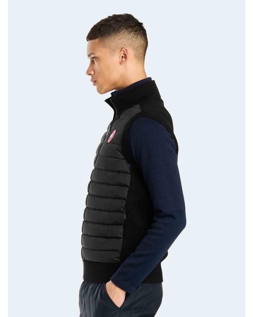 Canada Goose Black Hybridge Knitted Sweater Vest for men