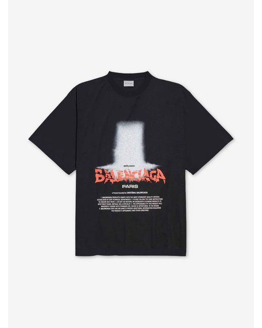 Balenciaga Blue The Door Oversize T-Shirt for men