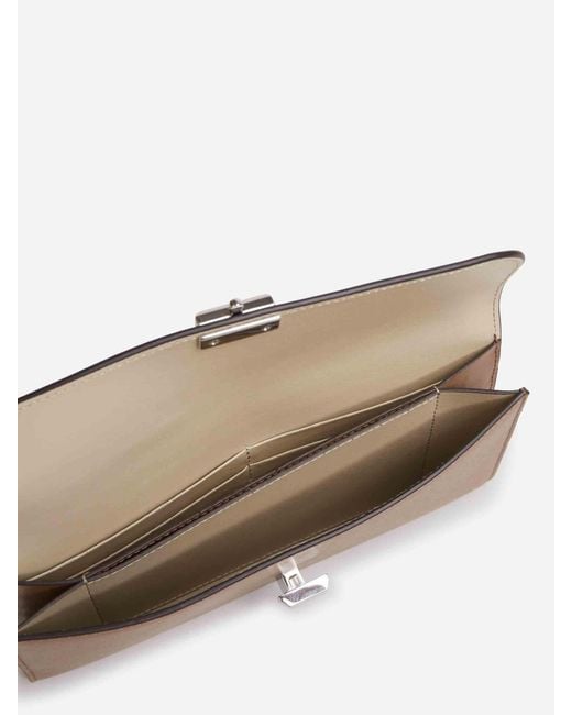 Totême White T-Lock Leather Wallet