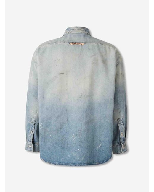 Acne Blue Denim Overshirt for men