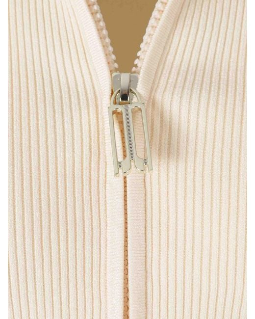 Victoria Beckham White Cardigan With Shirt Collar