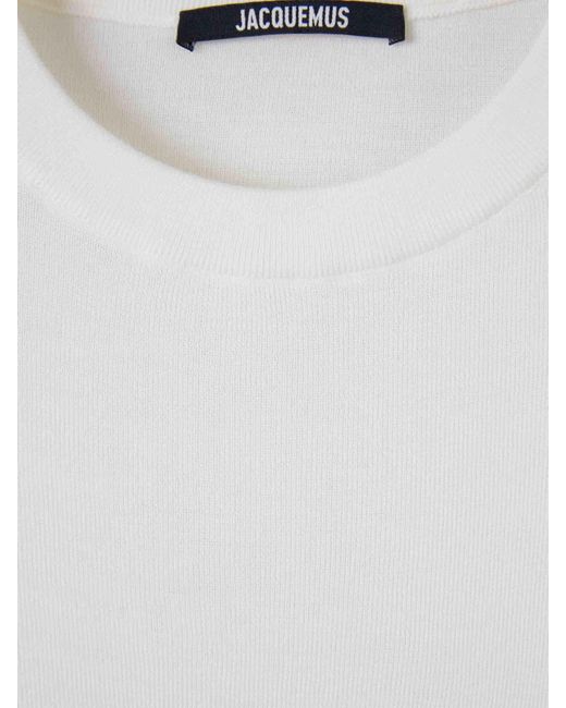 Jacquemus White Crew Neck Sweater for men
