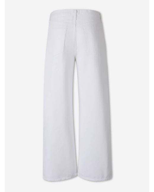 Agolde White Low Slung Baggy Jeans
