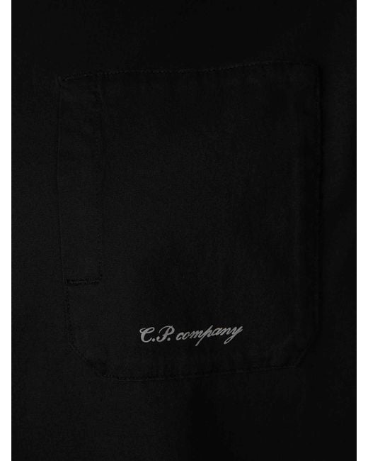 C P Company Black Short Sleeve T-Shirt for men
