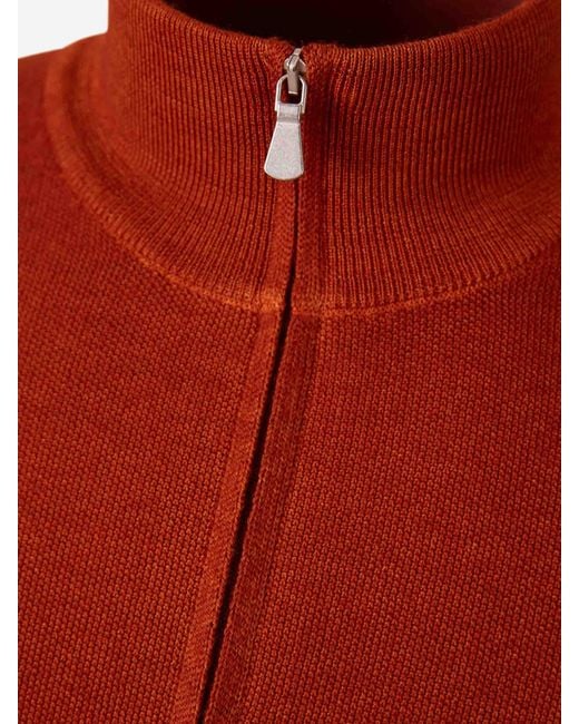 Santa Eulalia Red High Neck Cardigan for men