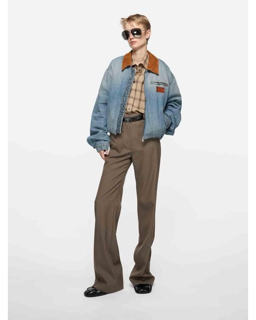 Acne Blue Denim Bomber Jacket