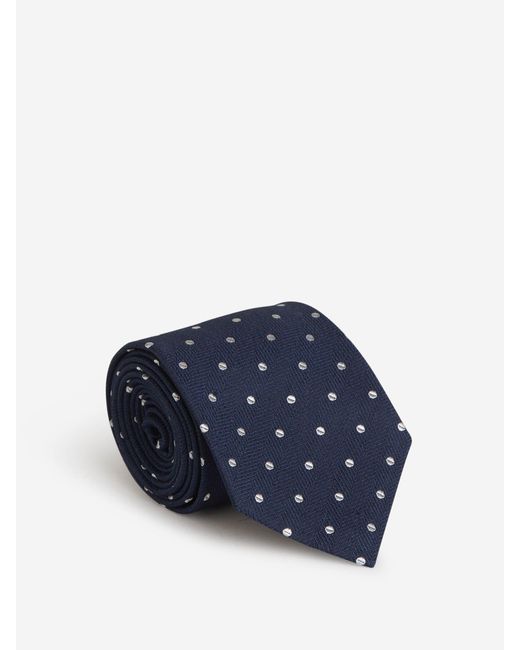 Brioni Polka Dot Tie in Blue for Men Lyst