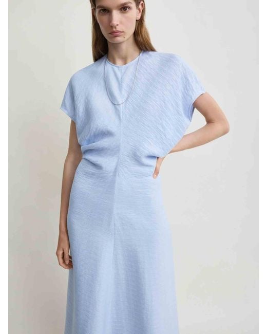 Totême  Blue Short Sleeve Midi Dress