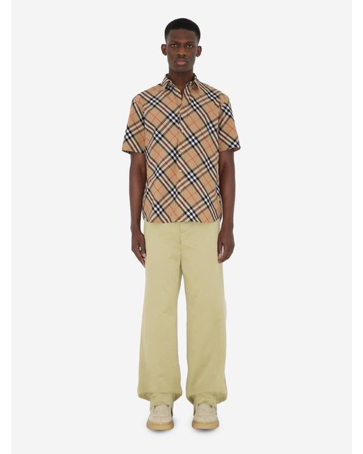 Camisa Motivo Cuadros Burberry de hombre de color Multicolor