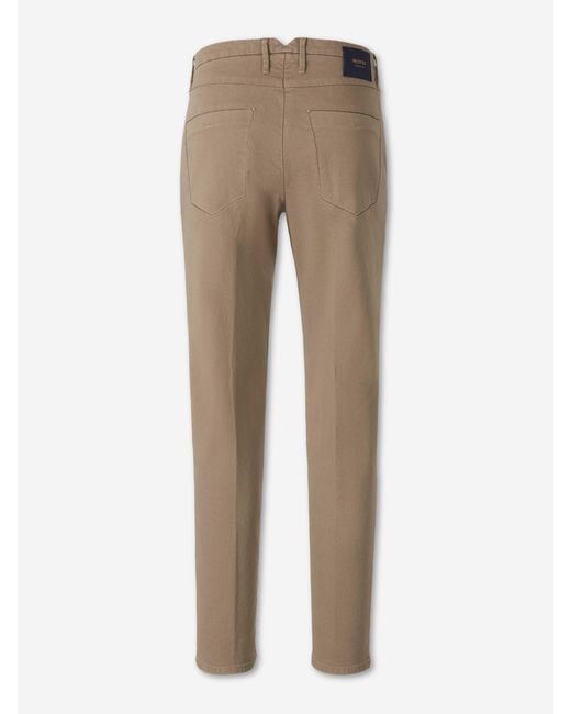 Incotex Natural Straight Twill Trousers for men