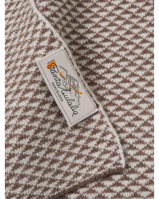Santa Eulalia Natural Cashmere Triangle Scarf for men