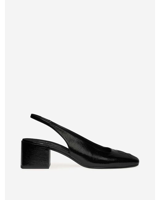 Courreges Black Slingbacks Ac Vinyl
