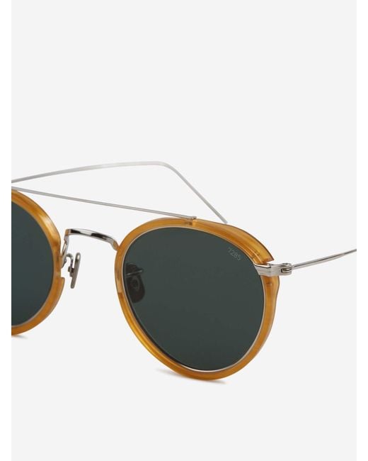 Eyevan 7285 Green Round Sunglasses for men