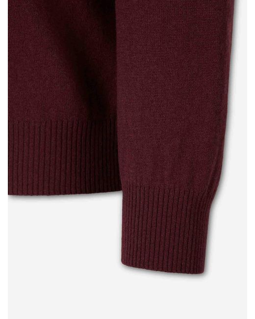 Canali Red Polo Neck Sweater for men