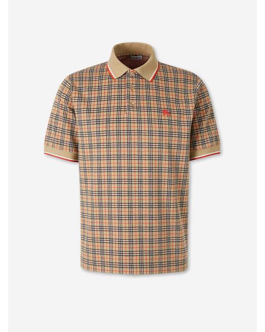 Burberry Natural Short-Sleeve Polo Shirt for men