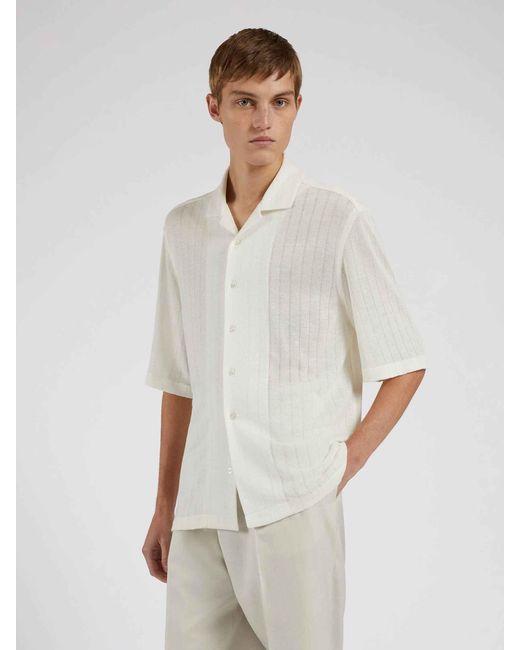 Camicia A Righe di Lardini in White da Uomo