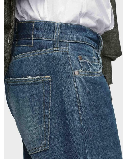 Maison Margiela Blue Straight Jeans for men