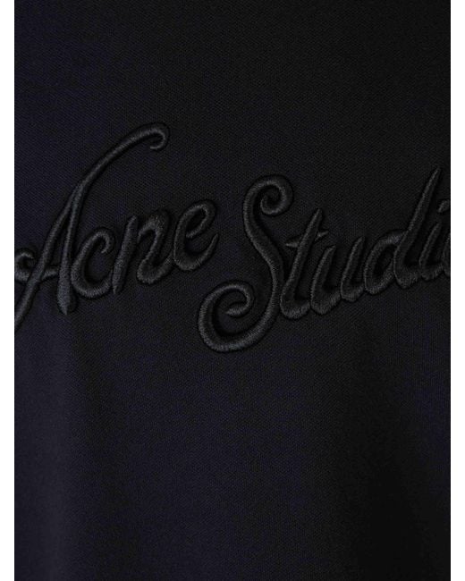 Acne Black Round Neck T-Shirt for men
